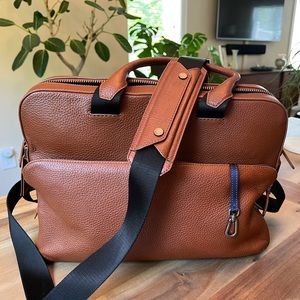 Cole Haan Grandseries brown leather Shoulder Bag / Briefcase / Attache